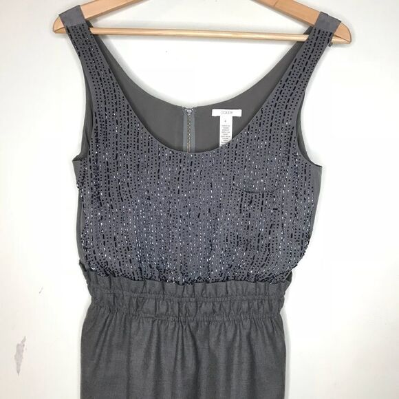 J. Crew Sz 4 Silk Detail Wool Career Dress - Picture 2 of 6